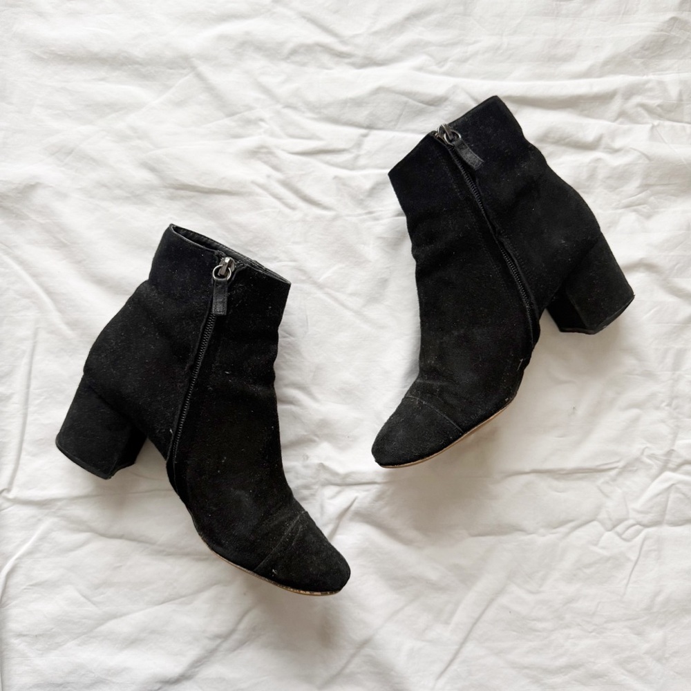 Black Suede Ankle Booties